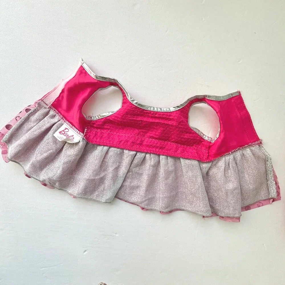 Build a Bear BAB‎ x Barbie Dress Shoes Set Glittery Pink Polka Dot Outfit